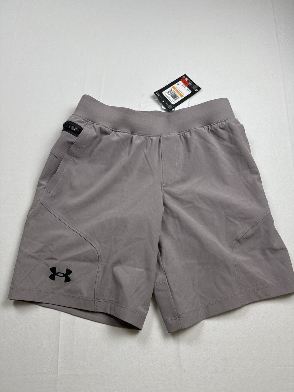 Under Armour Youth Small Shorts Gray Athletic Gym Training Boys